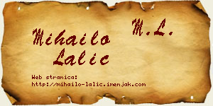 Mihailo Lalić vizit kartica